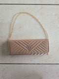 Cartera con doble zipper guess triangulo café