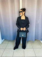 Conjunto de saco con detalles en costados negro