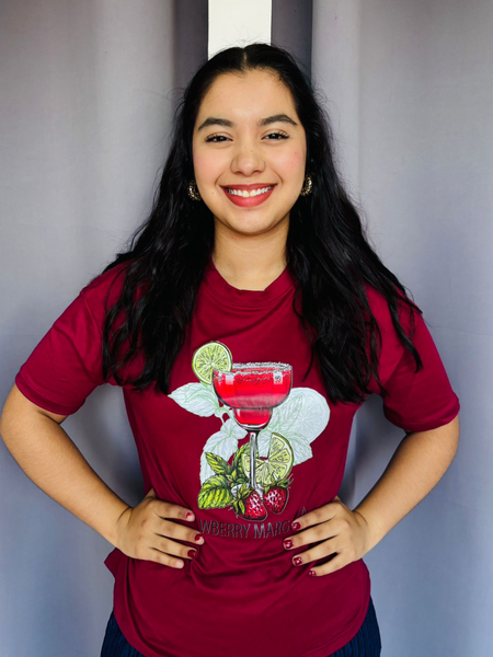 Playera oversize de copa vino