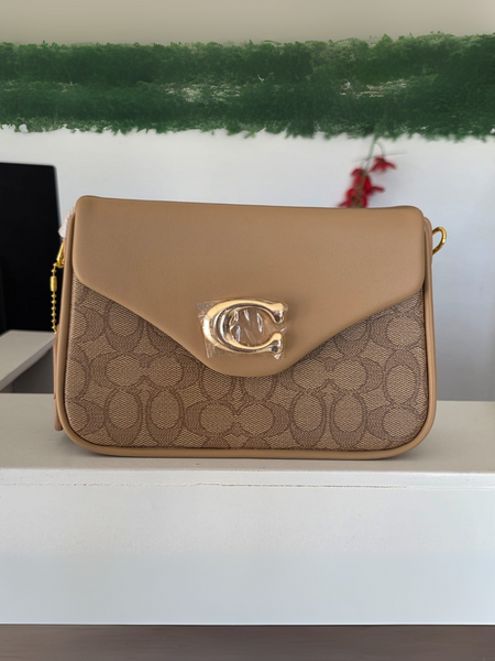 Bolsa crossbody coach lisa beige