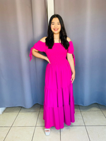 Vestido con elastico en cintura y listones en manga fiucha