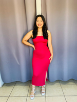 Vestido Straplee liso tela rib fiucha