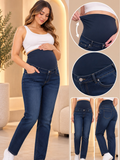 Pantalon de maternidad de mezclilla obscura