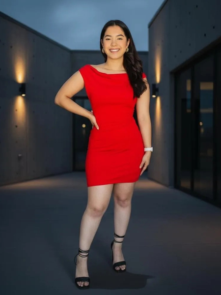 Vestido de tirates pegado rojo