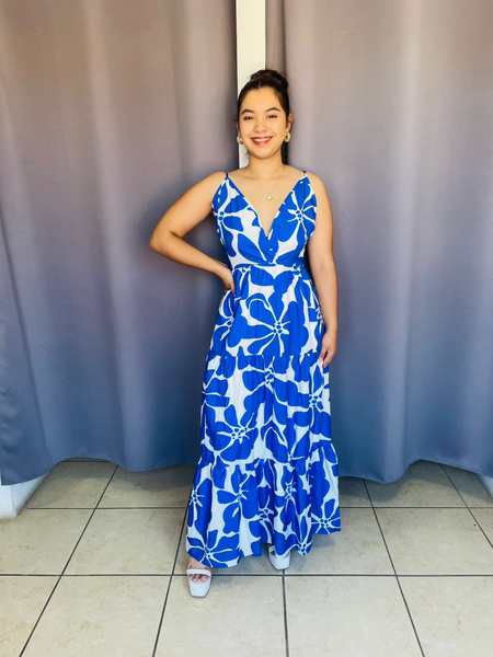 Vestido de tirantes con estampado floral