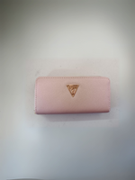 Cartera con doble zipper guess triangulo rosa