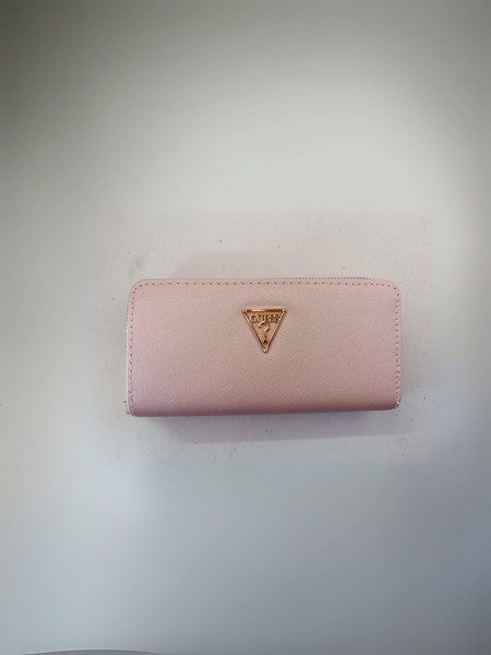 Cartera con doble zipper guess triangulo rosa