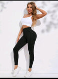 Legging liso negro con compresion en abs negro