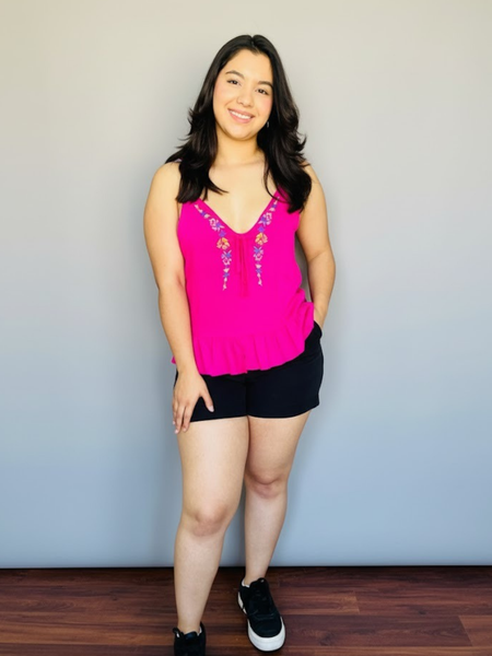 Blusa de tirantes con estampado floral  Fiucha