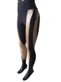 Licra deportiva con lineas doradas frontales y laterales