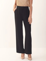 Pantalon negro con elastico corte recto negro