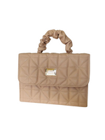 Bolsa con agarradera de scruinche beige