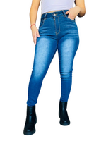 Pantalon de mezclilla oscura liso azul