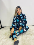 Pijama afelpada de lunares